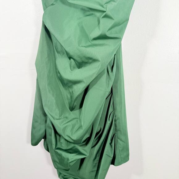 Amanda Uprichard Laconia Cypress Green Strappy Back Ruched Mini Dress Medium - Picture 5 of 10